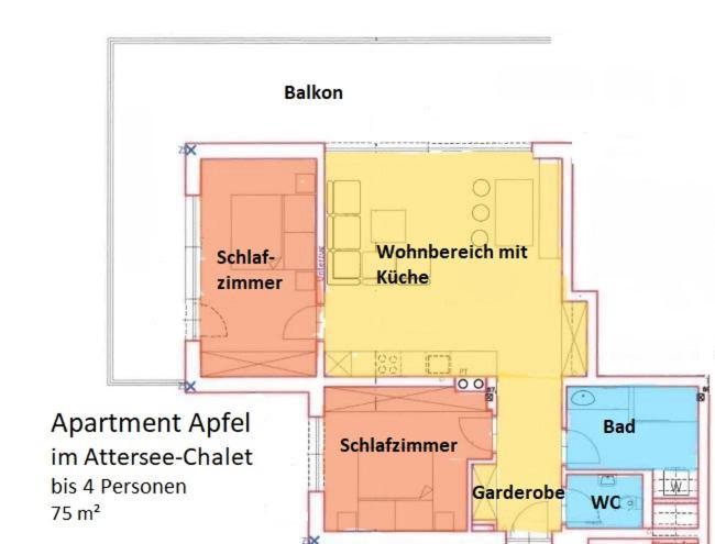 Attersee-Chalet Angermann Familie Spalt Steinbach am Attersee Pokoj fotografie